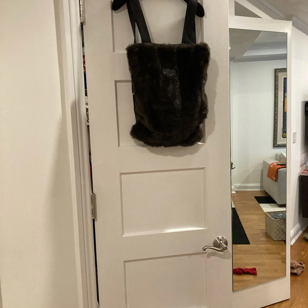 LEAF NWOT Faux Mink Backpak